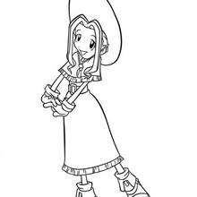 Beautiful Mimi coloring page - Coloring page - MANGA coloring pages - DIGIMON coloring pages