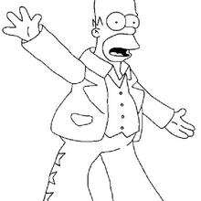 Homer the plane coloring page