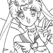 Sailor Moon the heroine - Coloring page - MANGA coloring pages - SAILOR MOON coloring pages