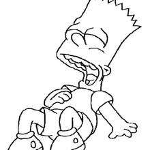 Bart laughing - Coloring page - CHARACTERS coloring pages - TV SERIES CHARACTERS coloring pages - THE SIMPSONS coloring pages - BART coloring pages