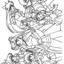 Sailor warriors - Coloring page - MANGA coloring pages - SAILOR MOON coloring pages