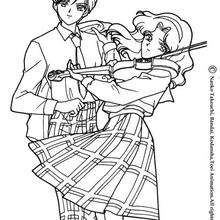 The violin coloring page