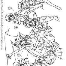 Warriors  - Coloring page - MANGA coloring pages - SAILOR MOON coloring pages