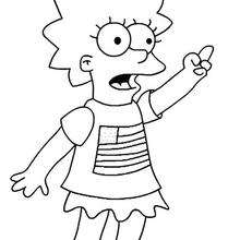Lisa Simpson - Coloring page - CHARACTERS coloring pages - TV SERIES CHARACTERS coloring pages - THE SIMPSONS coloring pages - LISA coloring pages