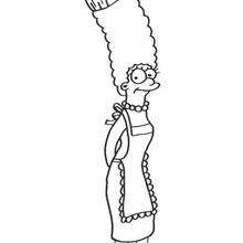 Marge the chef coloring page