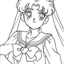 Sailor Moon portrait - Coloring page - MANGA coloring pages - SAILOR MOON coloring pages