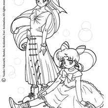 Go for a walk... - Coloring page - MANGA coloring pages - SAILOR MOON coloring pages