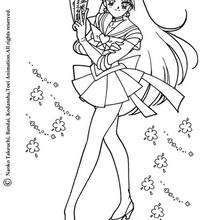 Sailor Mars - Coloring page - MANGA coloring pages - SAILOR MOON coloring pages