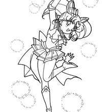 Sailor Moon dancing - Coloring page - MANGA coloring pages - SAILOR MOON coloring pages