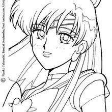 Sailor Pluto - Coloring page - MANGA coloring pages - SAILOR MOON coloring pages