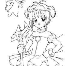 Sakura princess of Clow - Coloring page - MANGA coloring pages - SAKURA coloring pages