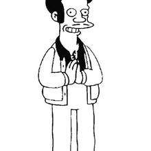 Apu coloring page - Coloring page - CHARACTERS coloring pages - TV SERIES CHARACTERS coloring pages - THE SIMPSONS coloring pages - APU coloring pages