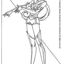 Sailor warrior coloring page
