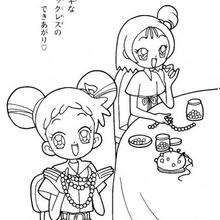Magical Doremi perle necklace coloring page