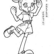 Caitlyn Goodwyn running - Coloring page - CHARACTERS coloring pages - CARTOON CHARACTERS Coloring Pages - MAGICAL DOREMI coloring pages
