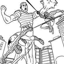 Fight action - Coloring page - SUPER HEROES Coloring Pages - SPIDERMAN coloring pages