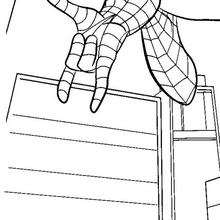Spiderman's hand coloring page