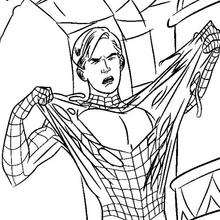 Spiderman transformation - Coloring page - SUPER HEROES Coloring Pages - SPIDERMAN coloring pages