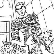 Sandman and Spiderman - Coloring page - SUPER HEROES Coloring Pages - SPIDERMAN coloring pages