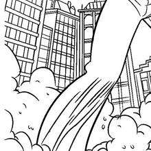 The giant foot - Coloring page - SUPER HEROES Coloring Pages - SPIDERMAN coloring pages