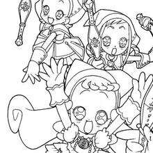 Little witches coloring page
