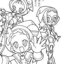 Magical Doremi fairies - Coloring page - CHARACTERS coloring pages - CARTOON CHARACTERS Coloring Pages - MAGICAL DOREMI coloring pages