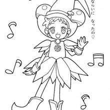 Caitlyn Goodwyn dancing - Coloring page - CHARACTERS coloring pages - CARTOON CHARACTERS Coloring Pages - MAGICAL DOREMI coloring pages