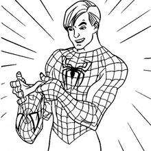 Spiderman gets infected with the Venom parasite - Coloring page - SUPER HEROES Coloring Pages - SPIDERMAN coloring pages
