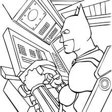 Batman driving the batmobil coloring page - Coloring page - SUPER HEROES Coloring Pages - BATMAN coloring pages