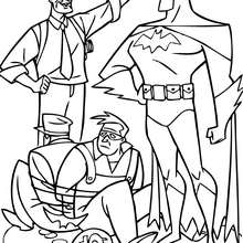 Batman capturing brigands coloring page