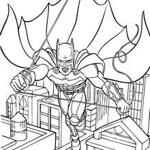 Batman flying coloring page - Coloring page - SUPER HEROES Coloring Pages - BATMAN coloring pages