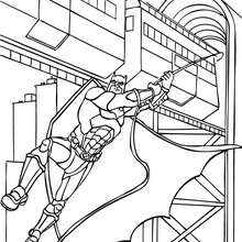 Batman jumping coloring page - Coloring page - SUPER HEROES Coloring Pages - BATMAN coloring pages