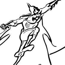 Batman climbing coloring page - Coloring page - SUPER HEROES Coloring Pages - BATMAN coloring pages