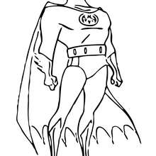 Batman posture - Coloring page - SUPER HEROES Coloring Pages - BATMAN coloring pages