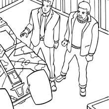 Bruce Wayne and his friend coloring page