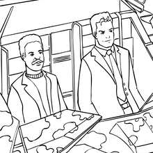 Bruce Wayne with his friend coloring page - Coloring page - SUPER HEROES Coloring Pages - BATMAN coloring pages