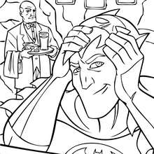 Bruce Wayne with mask of batman coloring page