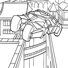 Batmobil in action coloring page - Coloring page - SUPER HEROES Coloring Pages - BATMAN coloring pages