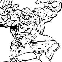Clay Face and Batman - Coloring page - SUPER HEROES Coloring Pages - BATMAN coloring pages