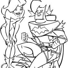 Batman and Poison Ivy coloring page