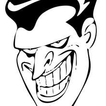 Joker's smile - Coloring page - SUPER HEROES Coloring Pages - BATMAN coloring pages