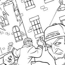 Brigands running coloring page - Coloring page - SUPER HEROES Coloring Pages - BATMAN coloring pages