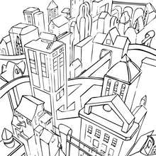 Gotham city coloring page