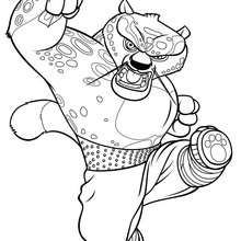 Tai Lung ready to fight coloring page