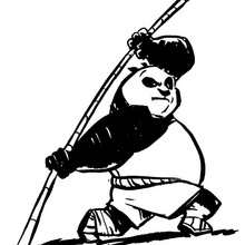 Kung Fu Panda Practicing coloring page