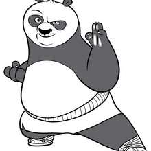 The Kung Fu hero - Coloring page - MOVIE coloring pages - KUNG FU PANDA coloring pages - Po the Panda coloring pages