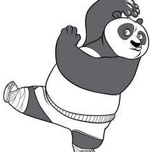 Po the Kung Fu hero - Coloring page - MOVIE coloring pages - KUNG FU PANDA coloring pages - Po the Panda coloring pages