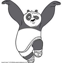 Po the kung fu panda dancing coloring page