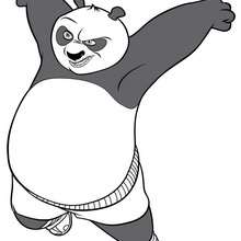 Angry Kung Fu Panda - Coloring page - MOVIE coloring pages - KUNG FU PANDA coloring pages - Po the Panda coloring pages