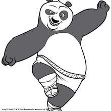 Po, the Kung Fu Master coloring page